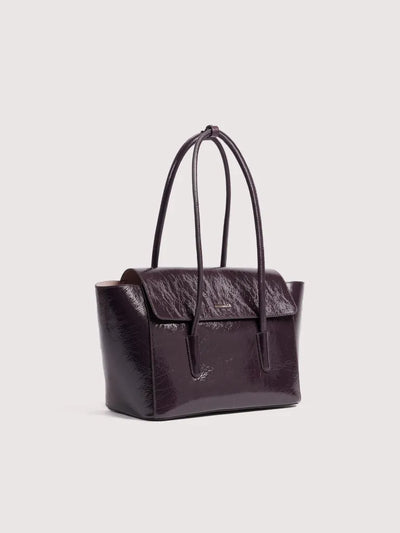 COCCINELLE DOUBLE BEAT WITH GLOSSY WRINKLE EFFECT LARGE