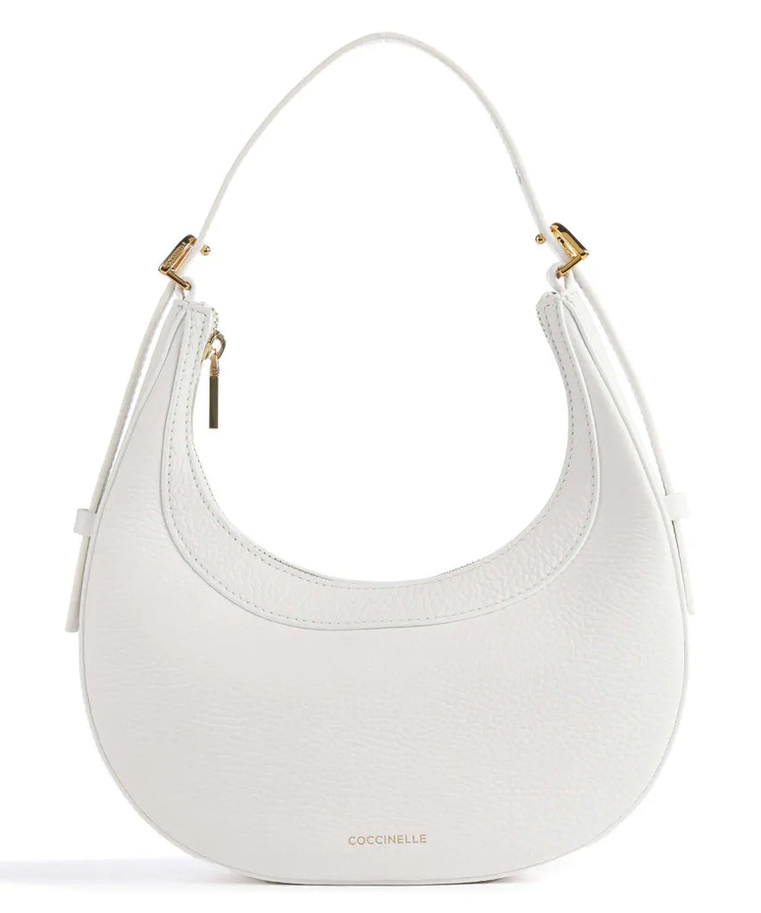 Coccinelle white 2025 leather bag