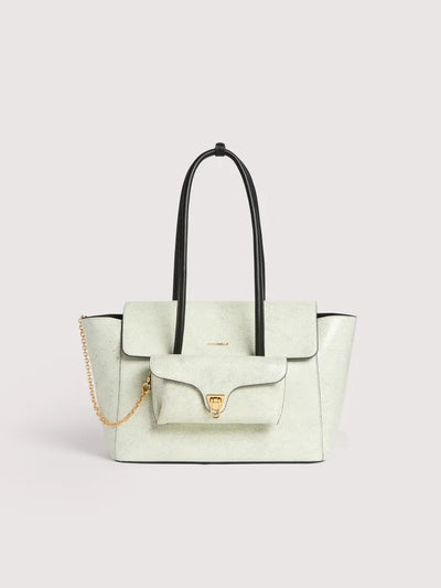 COCCINELLE DOUBLE BEAT LARGE CRAQUELE-EFFECT