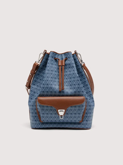 COCCINELLE BEAT GENERATION DENIM COATED MONOGRAM LARGE